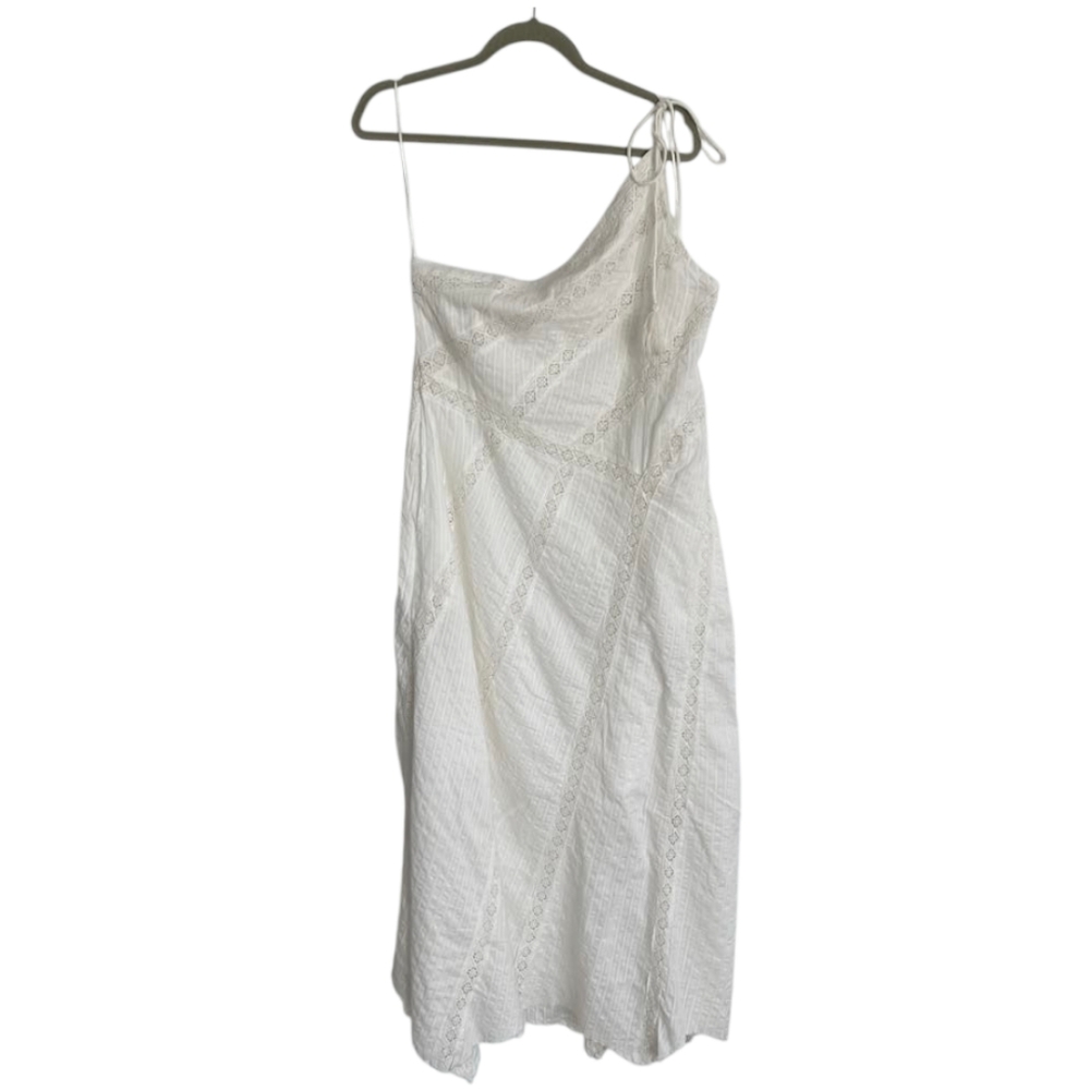 White Free People Women's Bella One Shoulder Maxi Dress